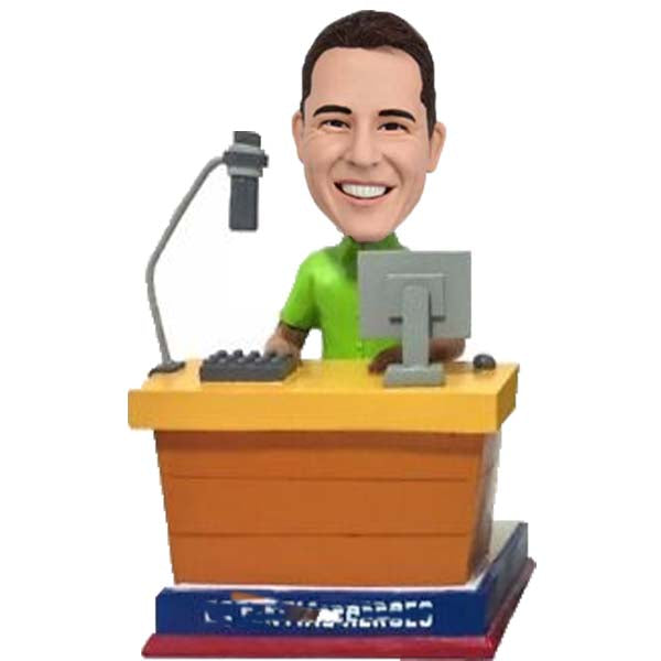 Male Bobblehead Radio Host DJ from Photo