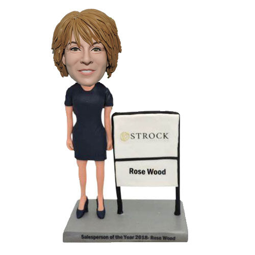 Custom bobblehead female Realtor or real estate agent