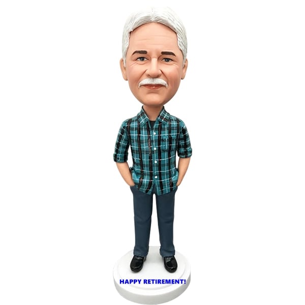 Custom Retirement Bobble Head Retired