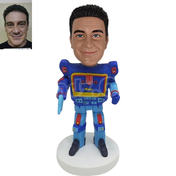 Robot Bobble head with custom face