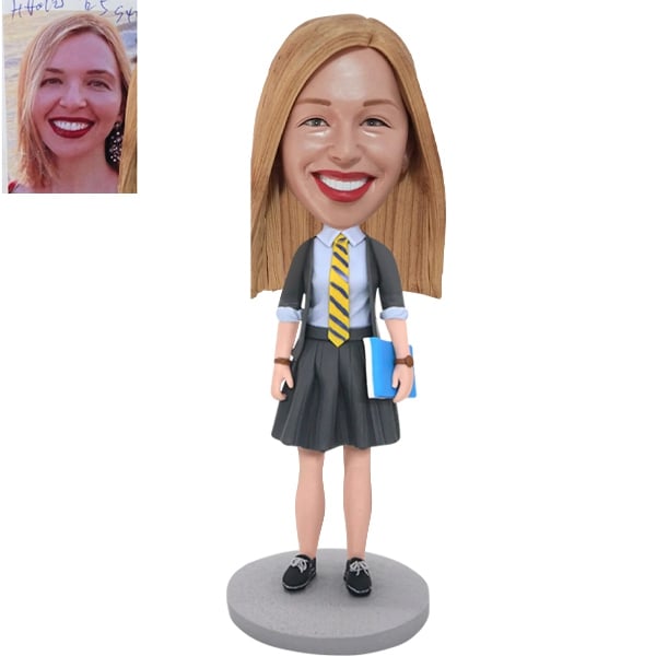 School Girl Bobblehead Custom from Photo