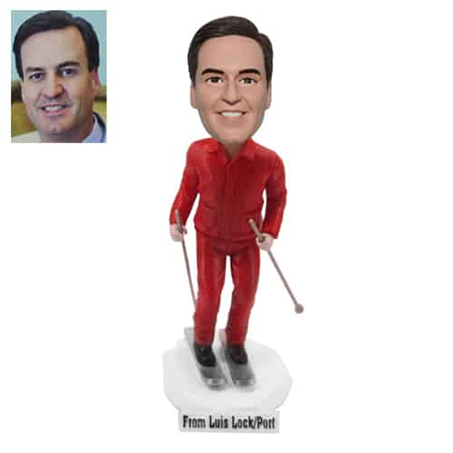 Custom skiing bobble head dolls Skier