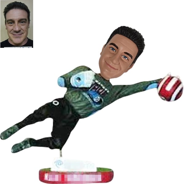 Custom Bobblehead Football goalie goalkeeper