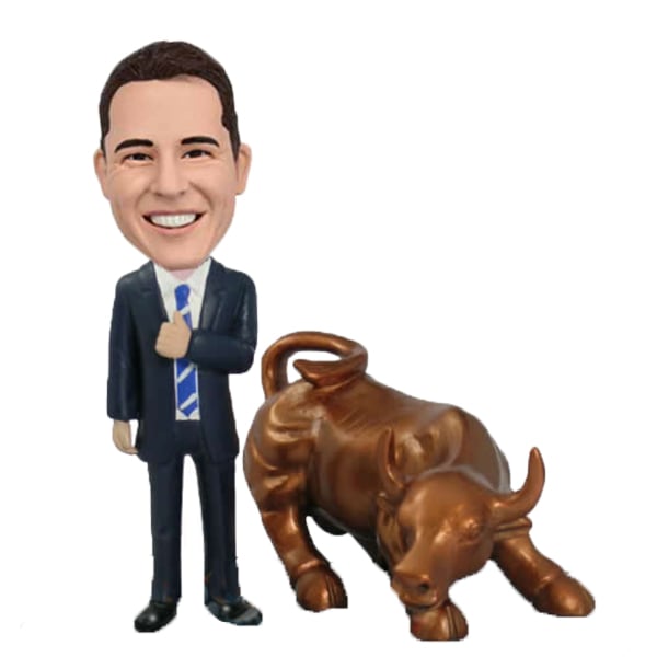 Stock Market executive bobblehead custom Wall Street Bull