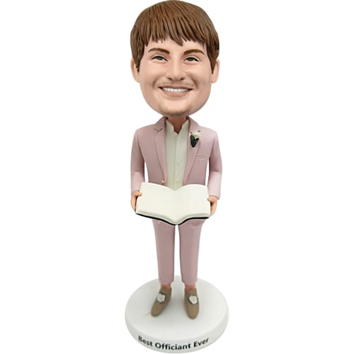 Custom bobbleheads Wedding officiant pastor