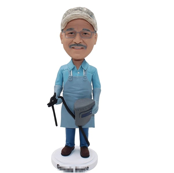 Custom Bobble Head Welder Solderer