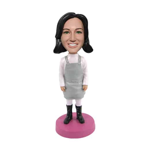 Carpenter Woodworker female bobblehead